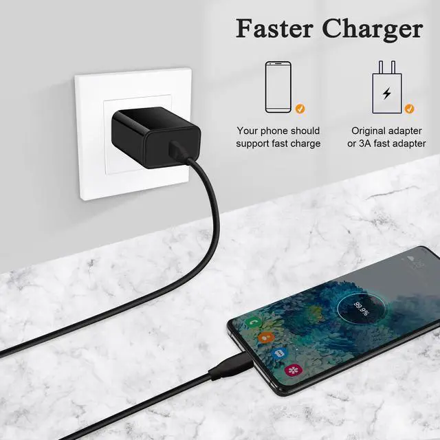 Alt view image 2 of 7 - C Charger Cord 9FT Samsung S25 Fast Charging Cable for Galaxy A16 A15 A14 5G A54 A24 A53 A13 5G A23 A34 A03S S24 S23 S22 S21 S20 S10 Ultra Z Fold Flip 6 5,2Pack Long USB C to USB C Cable for Pixel 9 8