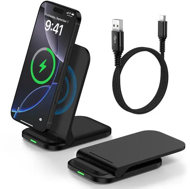 Main image of Foldable Wireless Charger Samsung Wireless Charging Station for Galaxy S26 S25 Edge S25 Ultra Plus S24 S23 S22 S21 S20 S10,15W Android Dock Charger Phone Charging Stand for Google Pixel 10 9 8