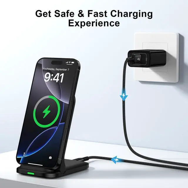 Alt view image 2 of 7 - Foldable Wireless Charger Samsung Wireless Charging Station for Galaxy S26 S25 Edge S25 Ultra Plus S24 S23 S22 S21 S20 S10,15W Android Dock Charger Phone Charging Stand for Google Pixel 10 9 8