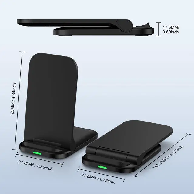 Alt view image 4 of 7 - Foldable Wireless Charger Samsung Wireless Charging Station for Galaxy S26 S25 Edge S25 Ultra Plus S24 S23 S22 S21 S20 S10,15W Android Dock Charger Phone Charging Stand for Google Pixel 10 9 8