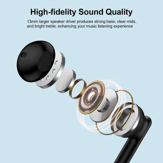 Alt view image 3 of 7 - for iPhone 17e 17 Pro Max Air, Earbuds Wireless Earphones for iPhone 16e, 16, 16 Pro Max, 16 Pro, 16 Plus, Bluetooth 5.3 Headphones Ear Buds Headset for 15 14 13 12 11 Mini SE XR X XS Max 8 7