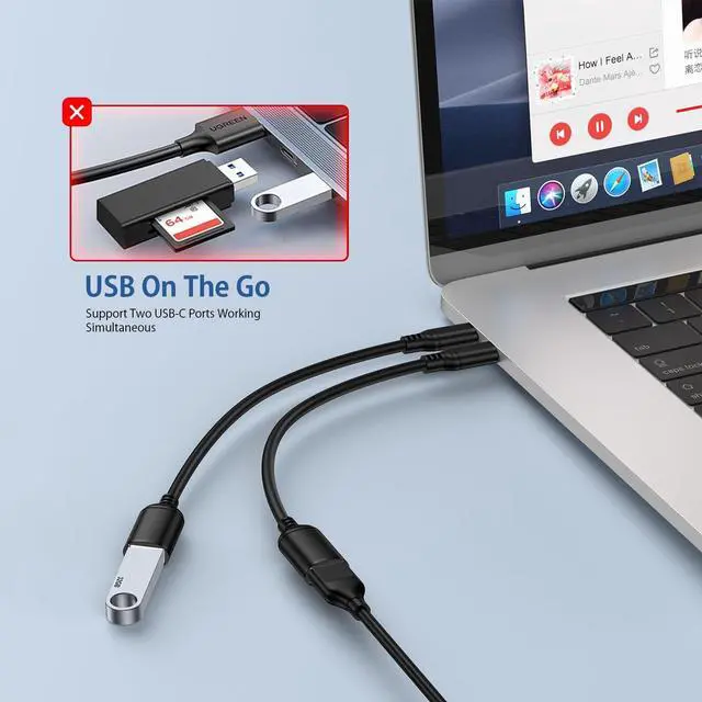 Alt view image 4 of 7 - USB to USB C Adapter Cable Type C OTG Cable for iPhone 17e 17 Pro Max 17Pro 17 Air 16 Plus 15, USB A Female to USB C Male OTG Adapter Cord for Type-C Macbook Pro/Air iPad Samsung Galaxy S26 S25 Camera