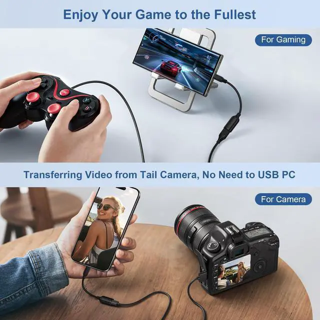 Alt view image 6 of 7 - USB to USB C Adapter Cable Type C OTG Cable for iPhone 17e 17 Pro Max 17Pro 17 Air 16 Plus 15, USB A Female to USB C Male OTG Adapter Cord for Type-C Macbook Pro/Air iPad Samsung Galaxy S26 S25 Camera