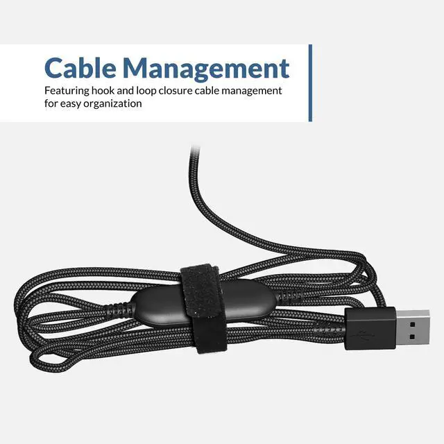 Alt view image 5 of 5 - USB Stereo Headphones for PCs and Devices in The Office, Classroom or Home (ACM-6005), Black