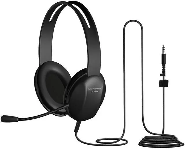 Main image of Stereo PC Headset (AC-4000), 3.5mm Connection, Noise Canceling Microphone for PC, Mac and, Tablets, Perfect for Classroom or Home