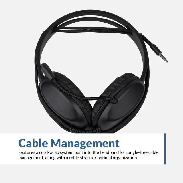Alt view image 5 of 6 - Stereo PC Headset (AC-4000), 3.5mm Connection, Noise Canceling Microphone for PC, Mac and, Tablets, Perfect for Classroom or Home