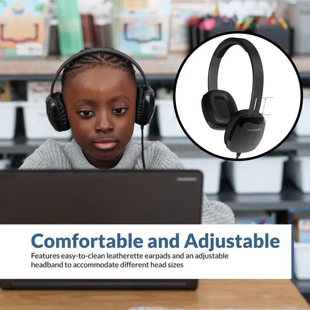 Alt view image 2 of 6 - 3.5mm Stereo Headphones for PCs and Other 3.5mm Devices in The Office, Classroom or Home (ACM-6004)