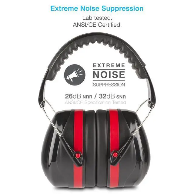 Alt view image 2 of 7 - Professional Safety Heavy Duty Ear Muffs for Hearing Protection and Noise Reduction for Air Traffic Ground Support, Construction Work, Hunting/Shooting Ranges, and more (ACS-340)