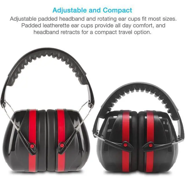 Alt view image 3 of 7 - Professional Safety Heavy Duty Ear Muffs for Hearing Protection and Noise Reduction for Air Traffic Ground Support, Construction Work, Hunting/Shooting Ranges, and more (ACS-340)