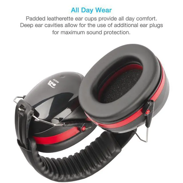 Alt view image 4 of 7 - Professional Safety Heavy Duty Ear Muffs for Hearing Protection and Noise Reduction for Air Traffic Ground Support, Construction Work, Hunting/Shooting Ranges, and more (ACS-340)