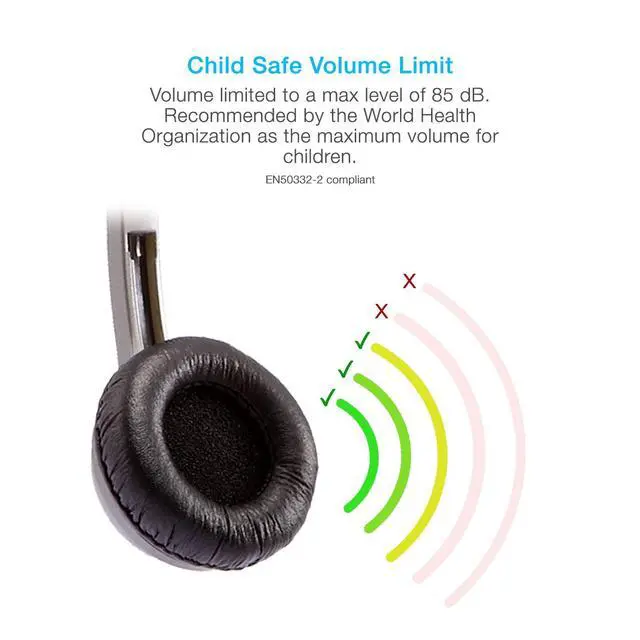 Alt view image 2 of 4 - Lightweight 3.5mm Stereo Headphones for Kids (ACM-7000) - Great for use with Tablets, Chromebooks, Laptops, PCs, & Macs
