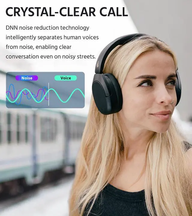 Alt view image 6 of 7 - W830NB Wireless Over Ear Headphones with -45dB Active Noise Cancelling, 94H Playtime, LDAC Hi-Res Sound, Spatial Audio, Fast Charging, Multipoint Connection, Bluetooth V5.4 - Black