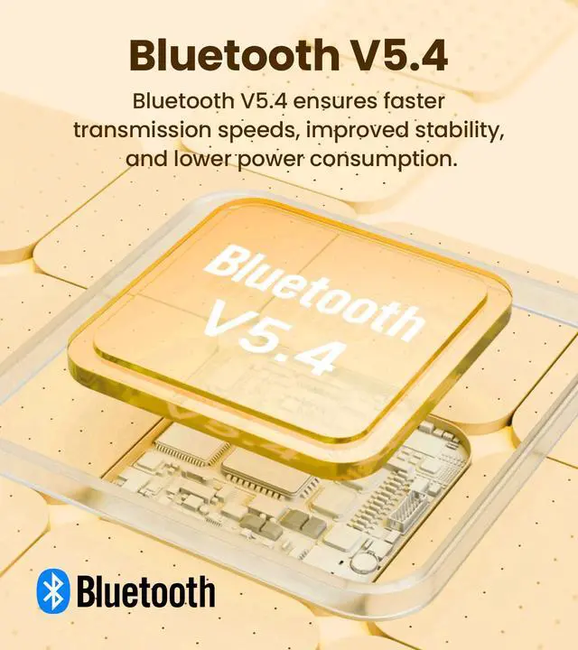 Alt view image 7 of 7 - K750W Wireless Headset with Noise Cancelling Mic & Mic Mute, Sidetone Feedback, 55H Playtime, Stereo Sound, Lightweight for Learning & Work, Bluetooth 5.4 for PC/Call Center/Laptop - Grey