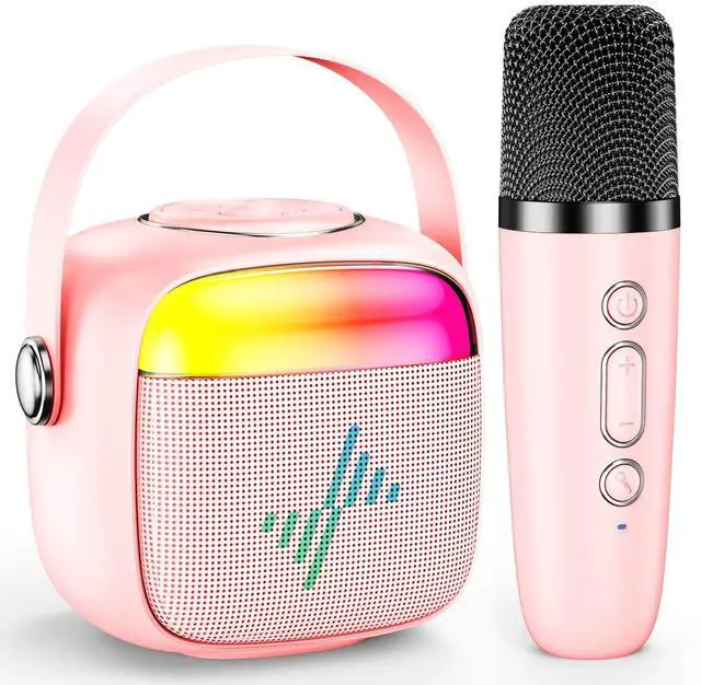 Main image of Karaoke Machine for Kids, Birthday Gifts for Girls Boys Teens with Wireless Microphone, Colored Lights, Trendy Stuff Gifts for 3, 4, 5, 6, 7, 8, 9, 10 +Year Old