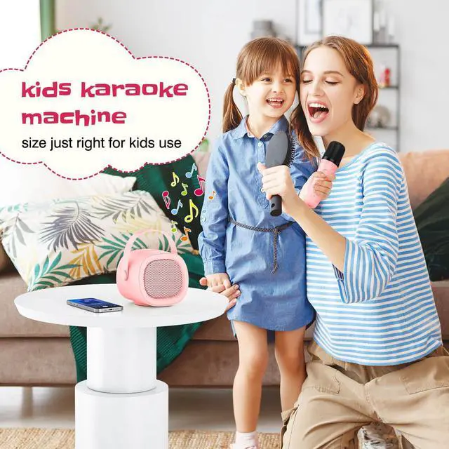 Alt view image 6 of 6 - Karaoke Machine for Kids with Wireless Microphone, 4 Magic Voices, Colorful Light, Karaoke for Girls Boys, Best Birthday Gifts for Kids 4, 5, 6, 7, 8, 9, 10, 11, 12+
