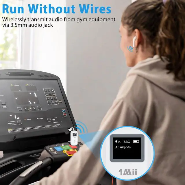 Alt view image 6 of 7 - Airplane Bluetooth 5.3 Adapter for 2 Wireless Headphones, Supports AD/LL/HD, 3.5mm AUX Bluetooth Audio Transmitter for TV/PC/Airplane/Gym, 30H Playtime, Essential for Airplane Travel