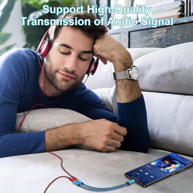 Alt view image 7 of 7 - USB C Splitter 1 in 2 Out Adapter for Samsung Galaxy S26/S26 Ultra/S26+ S25 Ultra S24 S23 A17 A16 A36 A56,Dual Type USBC Headphone and Charger Adapter Dongle Cable for iPhone 17 Pro Max 17 16E 16 15