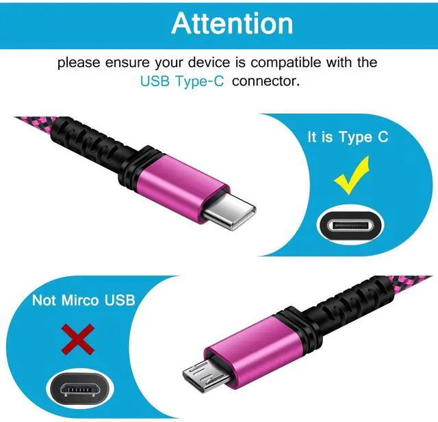 Alt view image 5 of 7 - USB Wall Charger with 10FT 3Pack USB C to USB A Cable Cord Compatible for Samsung Galaxy S24 Ultra Plus/S23/S22/A14/A15/A35/A54/A73,Google Pixel 9Pro/9/8Pro/8a/7/6,Moto G Stylus/Play/Power,Moto Edge