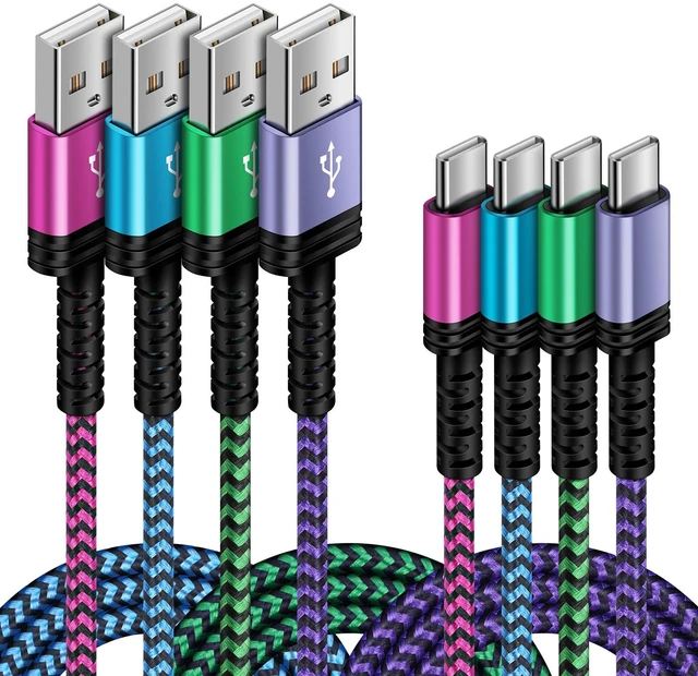 Main image of C Charger Cable Fast Charging Phone Android Car Power Cord 4 Compatible for Samsung Galaxy S24+ S23 Ultra S22 Plus Note 21/20 Ultra, S21+/S20 Plus/S25 S26 FE/S10 Plus/S9 A11/A21/A51/A71 Google 5 4A