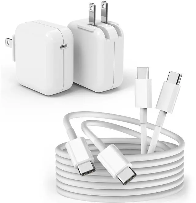 Main image of USB C Charger for MacBook Air MacBook Pro 13 14 15 16 inch,M1 M2 M3 Apple Laptop Charge,2Pack 30W USBC Power Adapter,Compatible with iPhone 17/16/15 Pro Max,10FT Extra Long Cable Mac Book Pro,iPad Pro