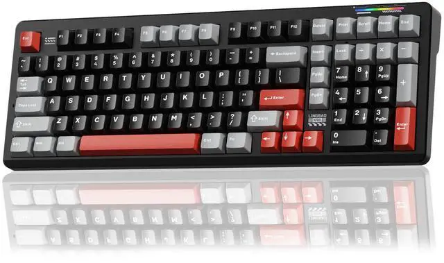 Main image of K98 Wireless Mechanical Gaming Keyboard, Tri-Mode BT5.0/2.4GHz/USB-C, Gasket Custom Hot-Swappable Linear Switches Creamy Keyboard with Number Pad, RGB Backlit Gaming Keyboard for PC Laptop