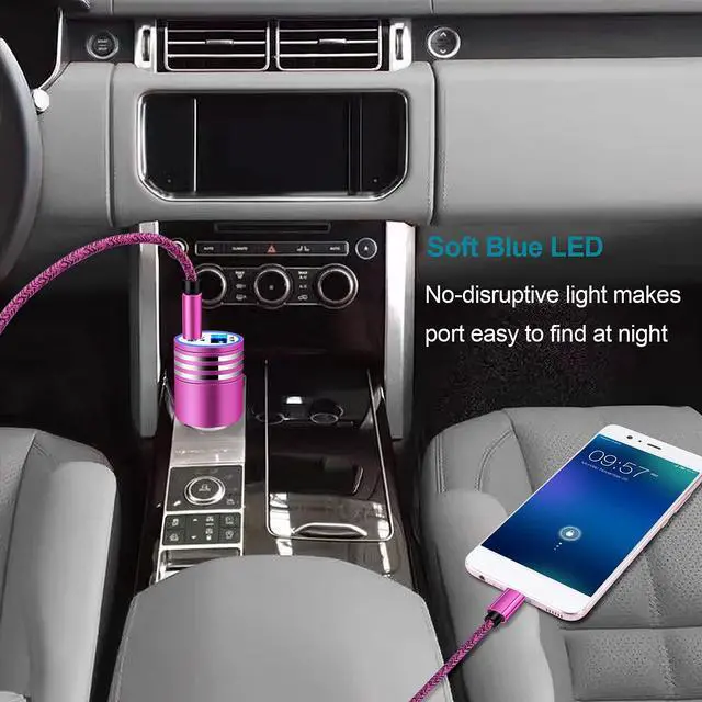 Alt view image 6 of 6 - Fast Type C Car Charger for Samsung Galaxy S26 Ultra S26 Plus S24 S23 S22 S22+ S21 S20 A53 Z Flip 7 6 5 4 Z Flod A32 A72 A12 A52 A21 A50 A51,30W USB C PD Car Block,6FT Fast Charging USB C to C Cable
