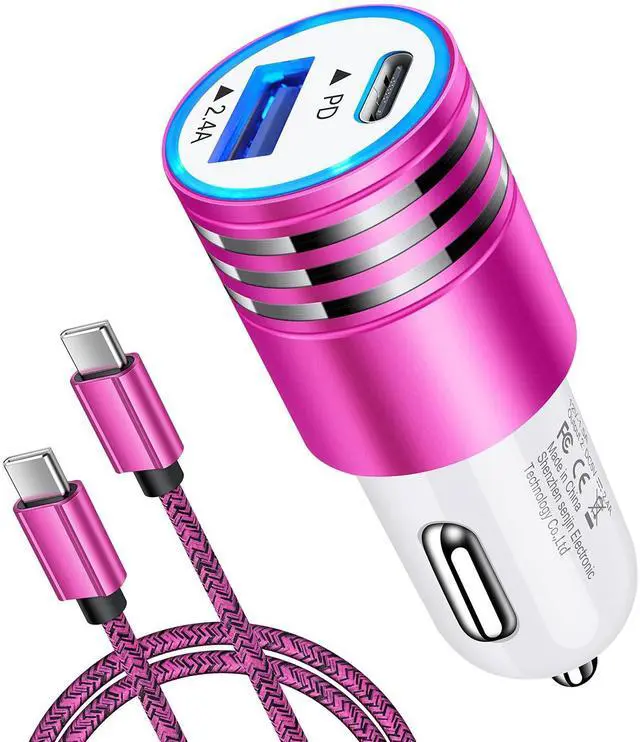 Main image of Fast Type C Car Charger for Samsung Galaxy S26 Ultra S26 Plus S24 S23 S22 S22+ S21 S20 A53 Z Flip 7 6 5 4 Z Flod A32 A72 A12 A52 A21 A50 A51,30W USB C PD Car Block,6FT Fast Charging USB C to C Cable