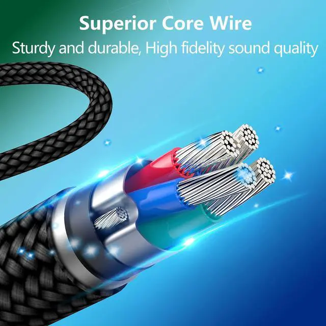 Alt view image 5 of 7 - Replacement for Bose Headphone Cord, 2.5mm to 3.5mm Audio Cable for Bose 700 QC25 QC35 QC35 II OE2 AE2, JBL E45BT E55BT E65BTNC, AKG Nylon Braided Wire with Inline Mic & Volume Control (1.5m, Black)