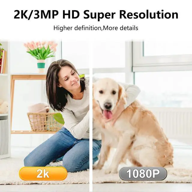 Alt view image 4 of 4 - 2K Pet Camera Indoor, 5G/ 2.4G Indoor Cameras for Home Security, Baby/Dog/Pet/Elder Camera with Phone App, Night Vision, Auto Tracking, Human/Pet Detection, Cloud&SD Storage