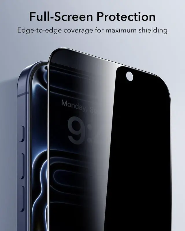 Alt view image 7 of 7 - 3 Pack for iPhone 17 Pro Max Privacy Screen Protector, Classic