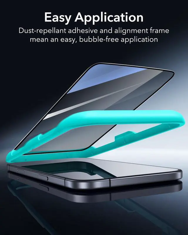 Alt view image 4 of 7 - 3 Pack for iPhone 17/16 Pro Privacy Screen Protector, Align Frame