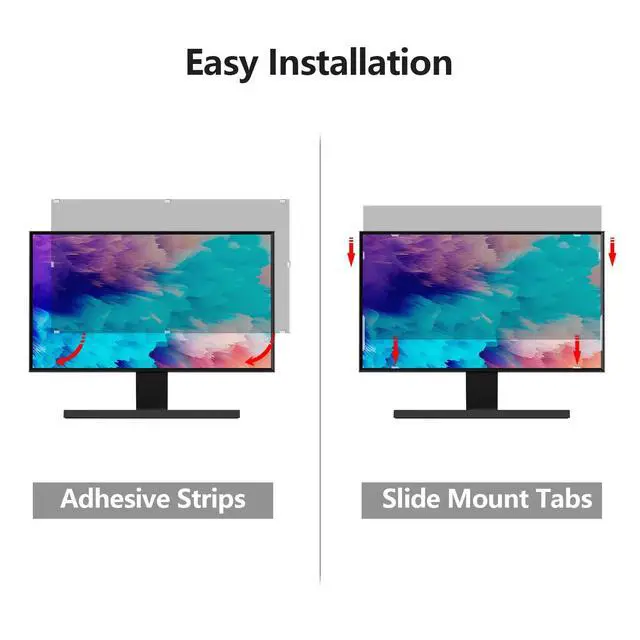 Alt view image 5 of 6 - Computer Privacy Screen Protector 27 Inch, Removable Security Shield Filter for 16:9 Aspect Ratio Monitor Like ViewSonic Sceptre AOC Koorui BenQ(27" Diagonal 16:9 1 Pack)