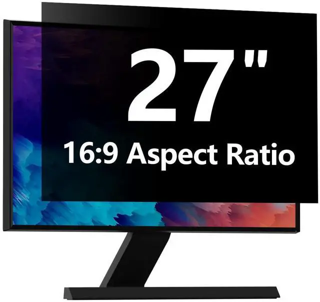 Main image of Computer Privacy Screen Protector 27 Inch, Removable Security Shield Filter for 16:9 Aspect Ratio Monitor Like ViewSonic Sceptre AOC Koorui BenQ(27" Diagonal 16:9 1 Pack)