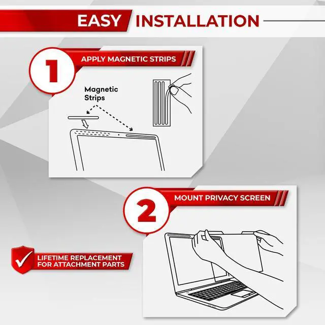 Alt view image 5 of 7 - Magnetic Laptop Privacy Screen 14 Inch 16:9 - Patented Removable Laptop Privacy Filter Shield and Protector