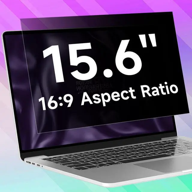 Main image of 15.6 Inch 1920x1080 Laptop Privacy Screen Filter, Anti Blue Light Glare & Anti Scratch Computer Privacy Shield for 15.6" with 16:9 Aspect Ratio Laptop Portable Monitor