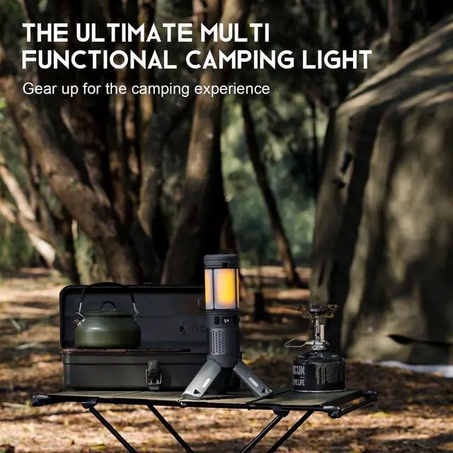 Alt view image 6 of 7 - Telescopic Camping Lights, Rechargeable Camping Lights with Stand,12000mAh Collapsible Camping Lanterns, Magnetic Base Portable Flashlights IPX5 Waterproof for Camping,Hiking,Emergency Use