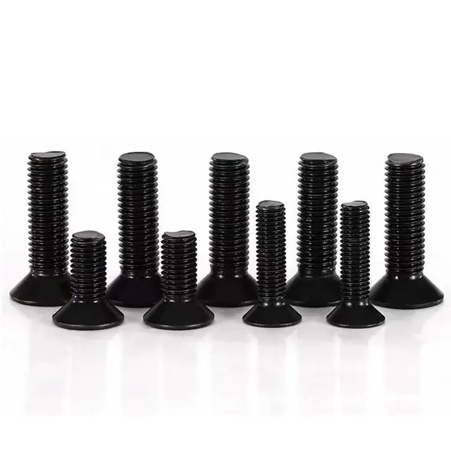 Alt view image 3 of 7 - M3-0.5 x 14mm Flat Head Socket Cap Screws, 10.9 Grade Alloy Steel,DIN 7991,Allen Socket Drive, Black Oxide Finish, Machine Thread, Countersunk Bolts,Fully Thread Quantity 60