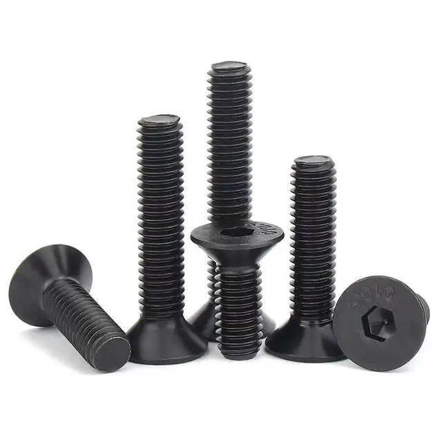 Alt view image 7 of 7 - M3-0.5 x 14mm Flat Head Socket Cap Screws, 10.9 Grade Alloy Steel,DIN 7991,Allen Socket Drive, Black Oxide Finish, Machine Thread, Countersunk Bolts,Fully Thread Quantity 60