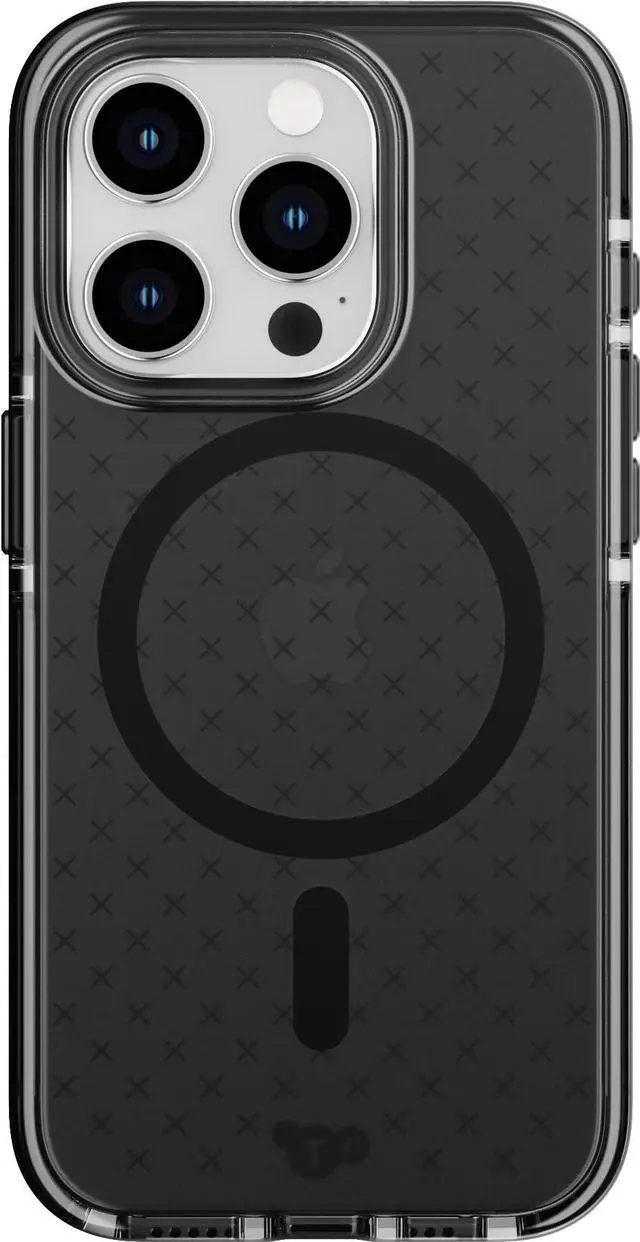 Main image of Evo Check case for iPhone 15 Pro - Compatible with MagSafe - Impact Protection Case - Smokey/Black