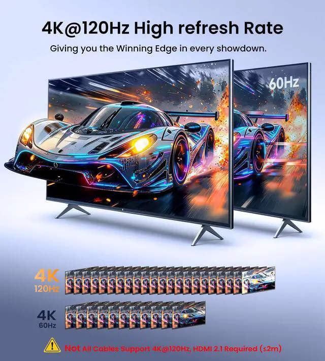 Alt view image 4 of 7 - 8K HDMI 2.1 Switch 4K@120Hz 8K@60Hz, Bi-Directional 2 in 1 Out HDMI Switcher with Remote, Aluminum HDMI Splitter 2 in 1 Out Ultra HD Compatible with PS5 Xbox Fire Stick and More (Grey)