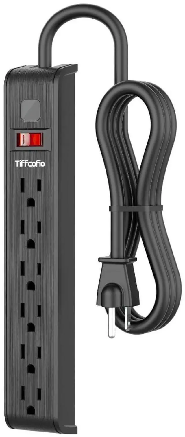 Main image of Power Strip Surge Protector, 6 Feet Extension Cord, 600 Joules Surge Protection, Multiple Protection 6 Outlet Strip, ETL Listed (1 Pack)