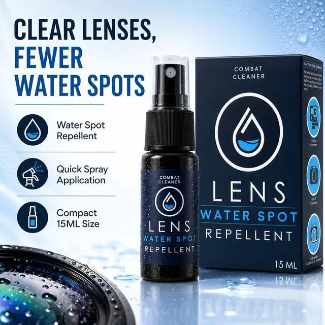 Alt view image 2 of 7 - Spray and Microfiber Lens Cleaner Care Kit - Water Spot Repellent Camera Lens and Optical Cleaning Solution for Coated Lenses, Binoculars, Scopes, Cameras, Glasses, Sunglasses, Screens