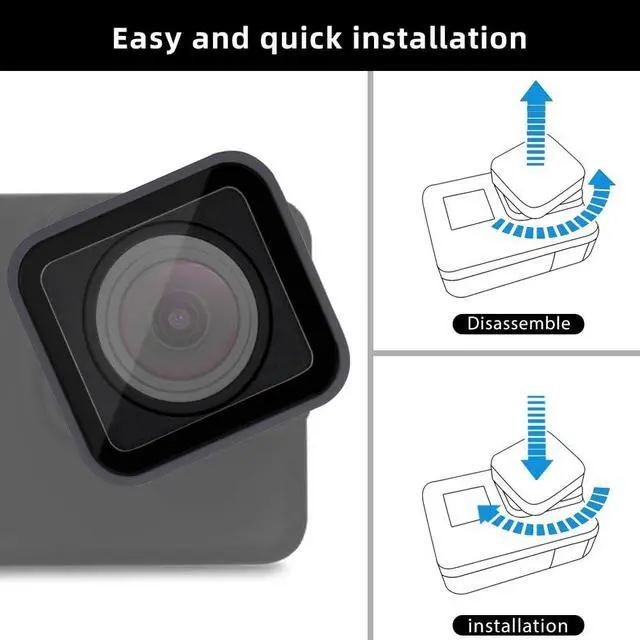 Alt view image 3 of 7 - Protective Lens Replacement for GoPro Hero 6/5 Black Glass Cover Case Action Camera Accessories Kits(Gray)