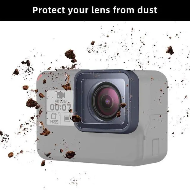 Alt view image 4 of 7 - Protective Lens Replacement for GoPro Hero 6/5 Black Glass Cover Case Action Camera Accessories Kits(Gray)