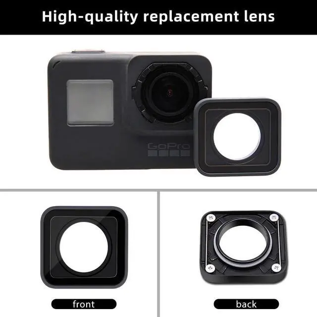 Alt view image 2 of 7 - Protective Lens Replacement for GoPro Hero 6/5 Black Glass Cover Case Action Camera Accessories Kits(Gray)