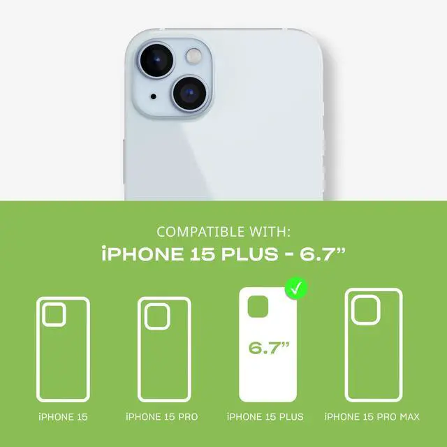 Alt view image 2 of 7 - Evo Clear Case for iPhone 15 Plus - Compatible with MagSafe - Impact Protection Case - Clear