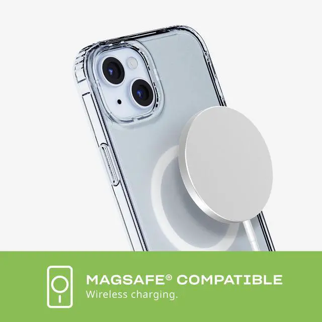 Alt view image 5 of 7 - Evo Clear Case for iPhone 15 Plus - Compatible with MagSafe - Impact Protection Case - Clear
