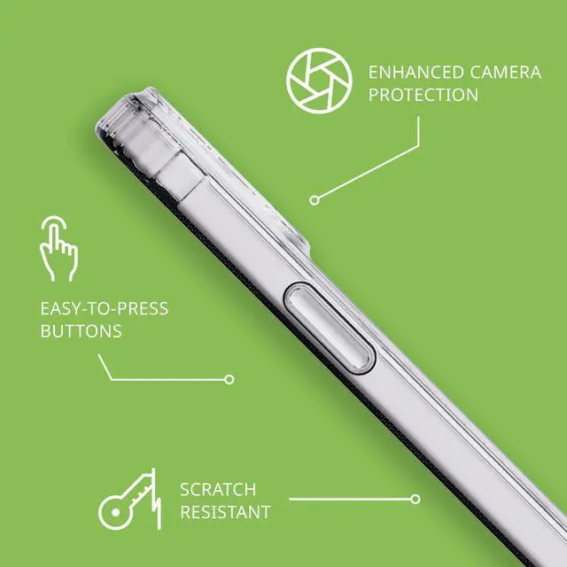 Alt view image 6 of 7 - Evo Clear Case for iPhone 15 Plus - Compatible with MagSafe - Impact Protection Case - Clear