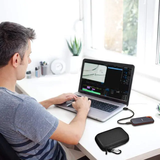 Alt view image 2 of 7 - Hard Case Compatible with SanDisk Extreme PRO 500GB 1TB 2TB 4TB Portable External SSD. Carrying Travel Holder for Crucial X8 Solid State Drive (Box Only)