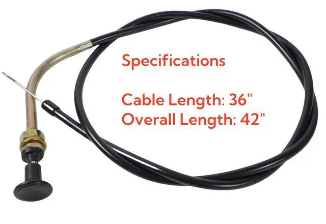 Alt view image 3 of 5 - 112-9753 Choke Cable Replacement for Toro TimeCutter Choke Cable SS5000,74365,74366,74374,74376,74386,74387